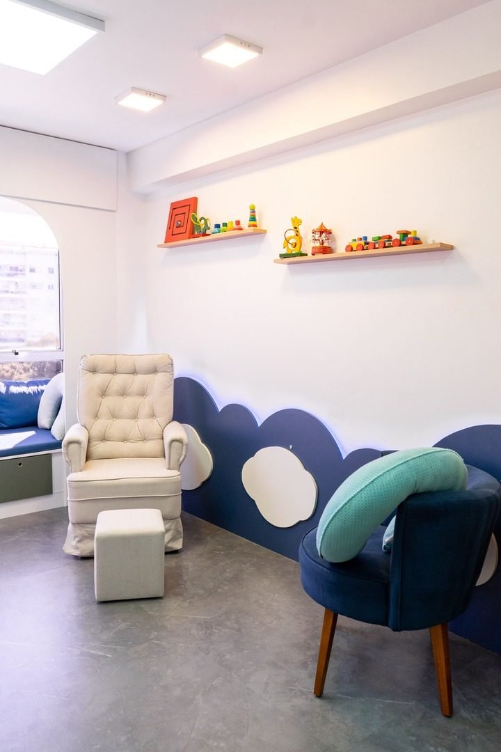 Detalhe do consultório do Espaço Amamentar